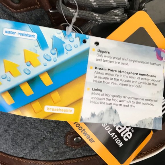 Dream Pairs Gray, Black & Tan Water Resistant Winter Boots - Picture 10 of 12